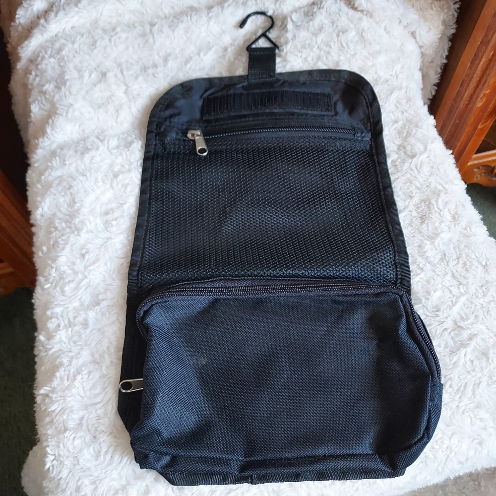 Small Black Hanging Personal Toiletry Travel Tote Organizer Vacation